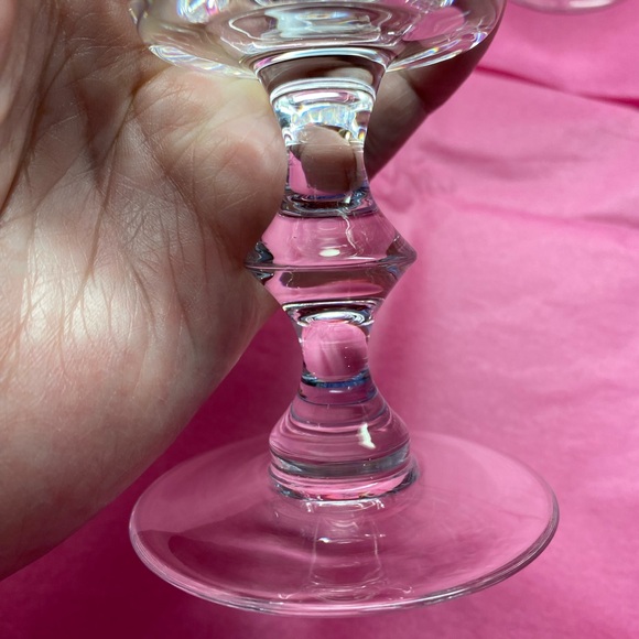 SET OF 5 EUC VTG CSOPAK BY AJKA PINWHEEL & FAN DESIGN CRYSTAL CLARET WINE GLASS - Picture 8 of 11
